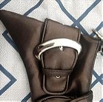  Καινούργιο τσαντάκι καφέ τσάντα ώμου με αποσπώμενο χερούλι & αποσπώμενο rμίνι πορτοφολάκι & φερμουάρ ιδανική για δώρο