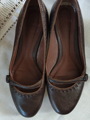 Clarks Mary Jane brown leather anatomical shoes, women's size 37