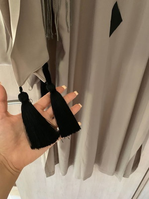 Κιμονό OS καινούργιο, one size, μαύρο και μπεζ, ποιοτικό ύφασμα με φουντάκια