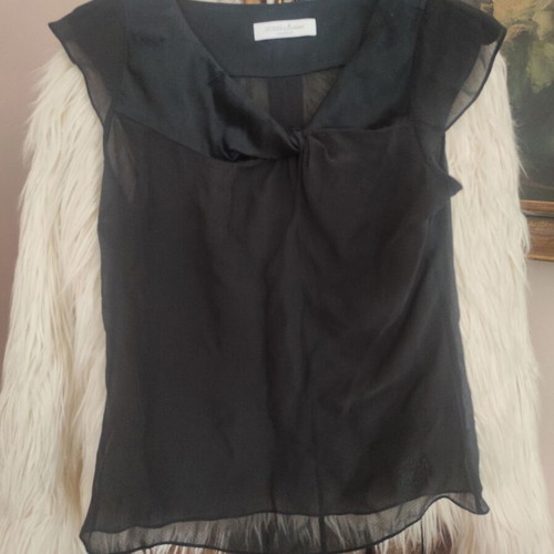Guess by Marciano Los Angeles silk blouse like new, black, XS-S