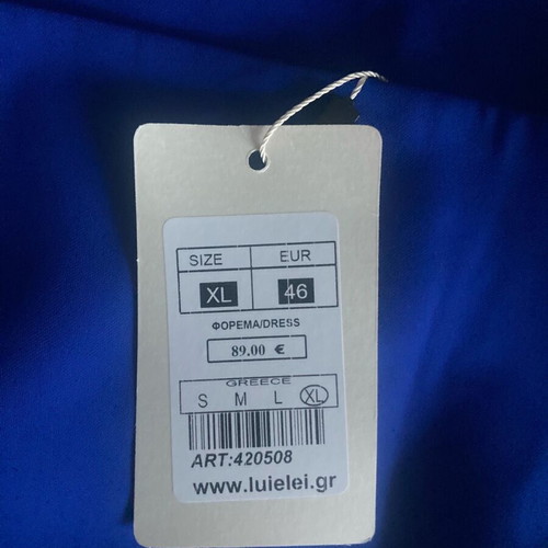 Blue dress Lui e Lei new, size XL