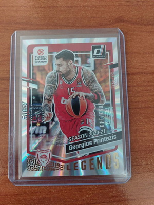 Panini Donruss Euroleague 2023-2024 Georgios Printezis Holo Laser card like new
