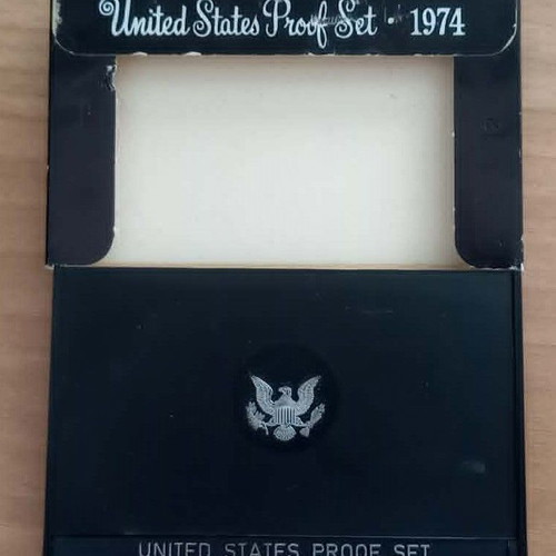 1974 US Mint Proof Set with Eisenhower Dollar and Kennedy Half