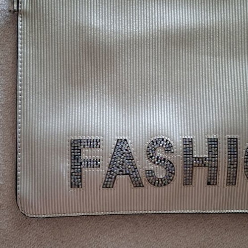 Silver Envelope Bag with Shoulder Strap new