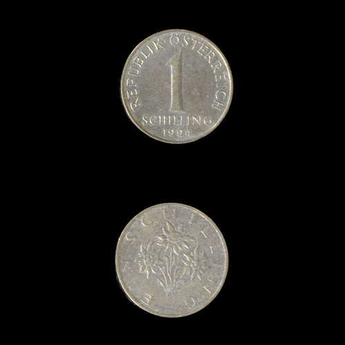 Schilling Austria used, lot of 6 coins 1961-1995