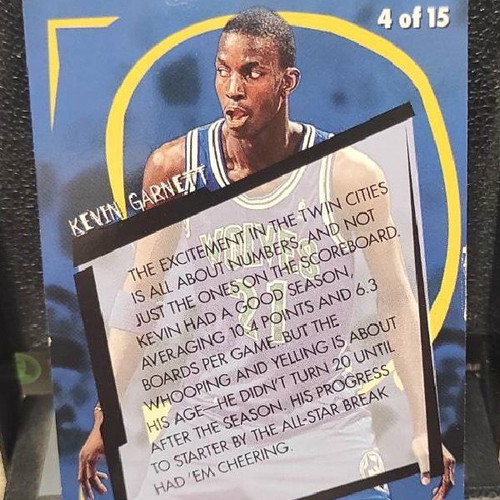Kevin Garnett Timberwolves NBA Rookie Rewind Fleer 96-97 card
