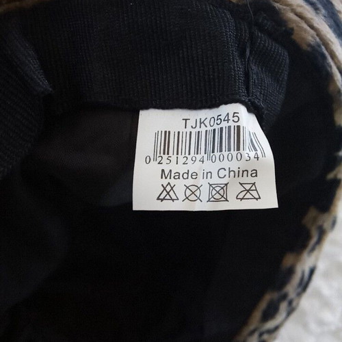 Faux Fur Bucket Hat Leopard Print new size M