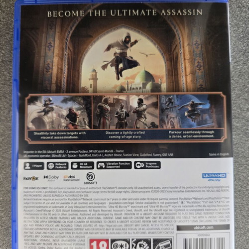Assassin's Creed Mirage PS5 deluxe pack game
