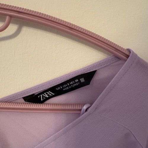 Cropped blouse lilac with zipper Zara new, size S