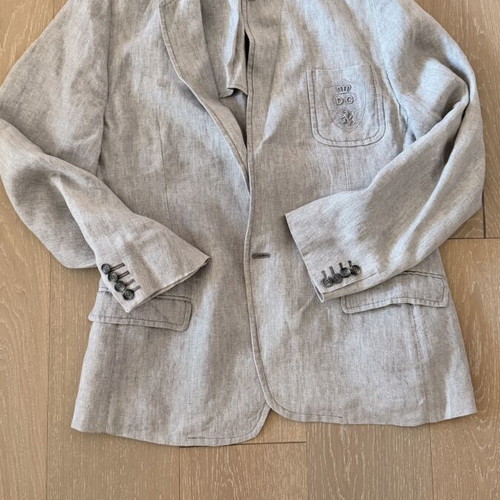 Dolce & Gabbana linen jacket used, slim fit, gray, XL