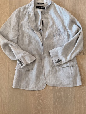 Dolce & Gabbana linen jacket used, slim fit, gray, XL