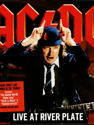 AC/DC Live At River Plate 3 x βινύλια, LP, άλμπουμ, μεταχειρισμένο, κόκκινο διαφανές