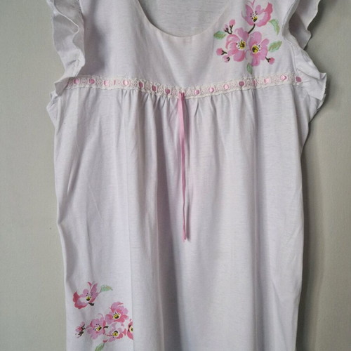 Noidinotte Medium pajama set like new, white with pink details