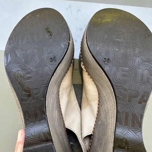 Wonders Leather Wedge Sandals like new, size 39, beige