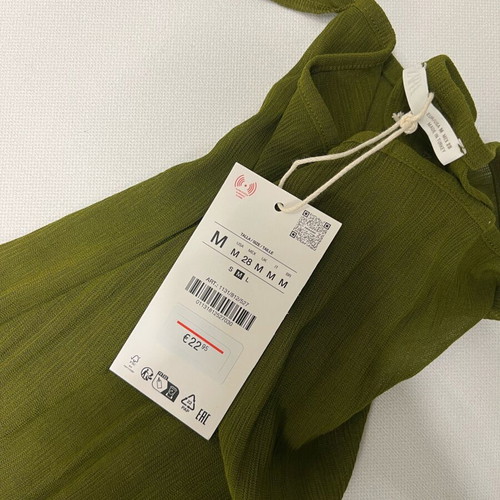 Zara beach set new midi pareo skirt and oil-colored top