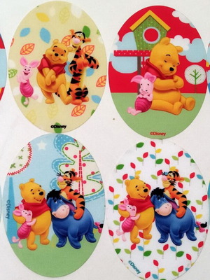 Disney Winnie iron-on patches set of 8, new
