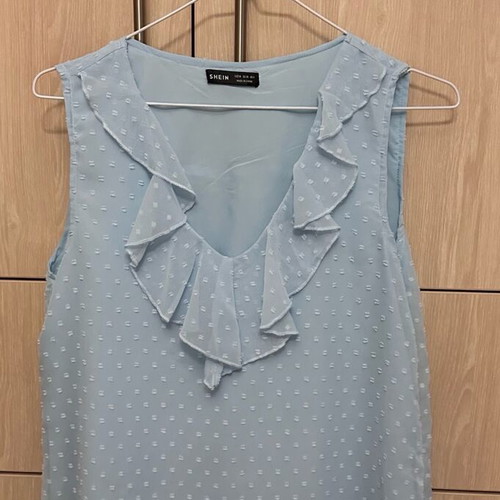 Medium blouse loose light blue used