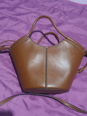 Mango mini shopper crossbody bag brown almost new