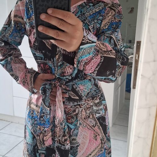 Multicolored beach dress small, used