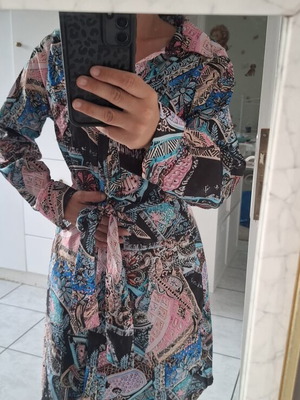 Multicolored beach dress small, used