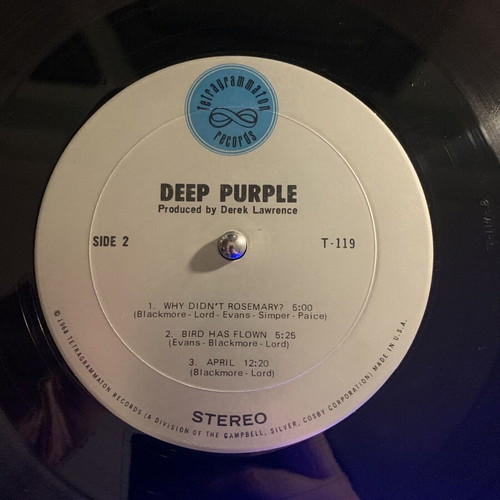 Deep Purple Vinyl LP album used, Monarch Press 1969