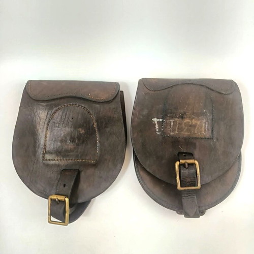 WWII Leather Pouches for British Army Used