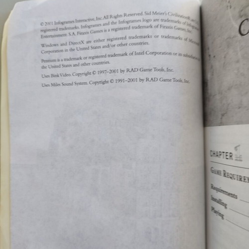 Sid Meier's Civilization 3 More CIV than Ever Instruction Manual used