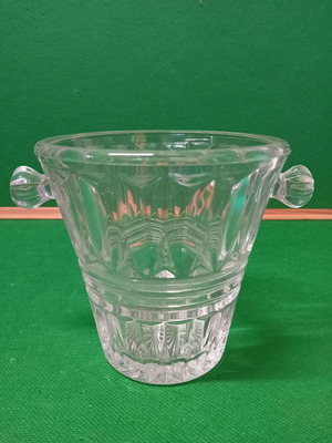 Glass ice bucket used, 12 cm