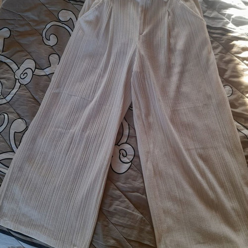 Zara white wide-leg pants for girls 9-10 years