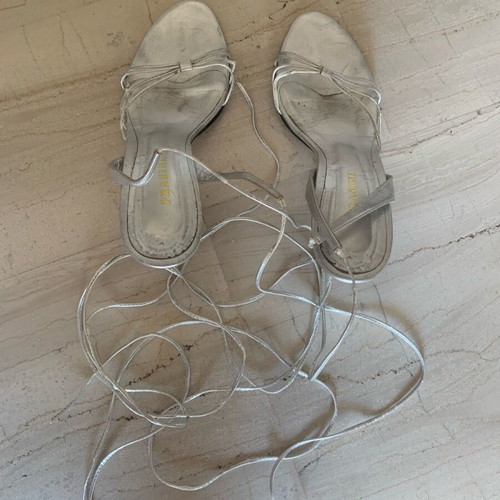 Rollini sandals used, pack of 3, gold and silver colors, sizes 39-40