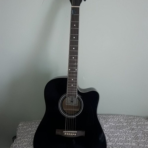 VGS electroacoustic guitar black like new