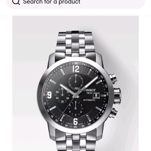 Tissot PRC200 Automatic Chronograph σαν καινούργιο ανδρικό ρολόι μαύρο ασημί