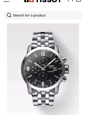 Tissot PRC200 Automatic Chronograph σαν καινούργιο ανδρικό ρολόι μαύρο ασημί