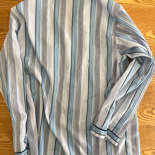 Striped Pyjama Shirt size 54 vintage like new, white and blue