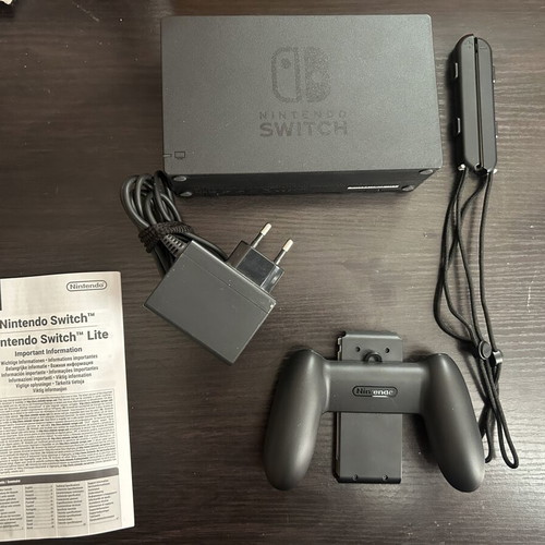Nintendo Switch console with Joy-Con controllers and dock