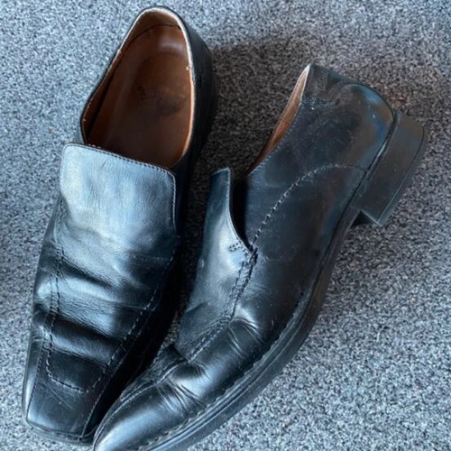 Clarks men's leather formal shoes used, UK 9 EU 43 black