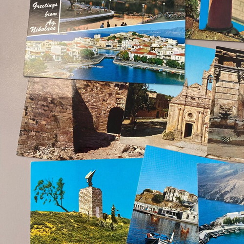 Collectible Crete postcards like new, pack of 38 pieces 1970-1980