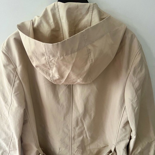 Lacoste Live hoodie trench raincoat beige men size L