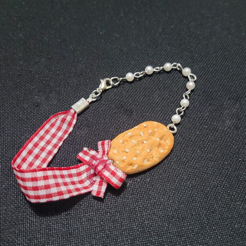 Martis bracelet handmade with lagana charm and pearl details like new