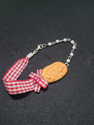 Martis bracelet handmade with lagana charm and pearl details like new