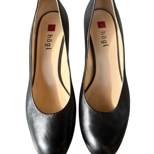 Hogl black leather women's pumps like new, size 40