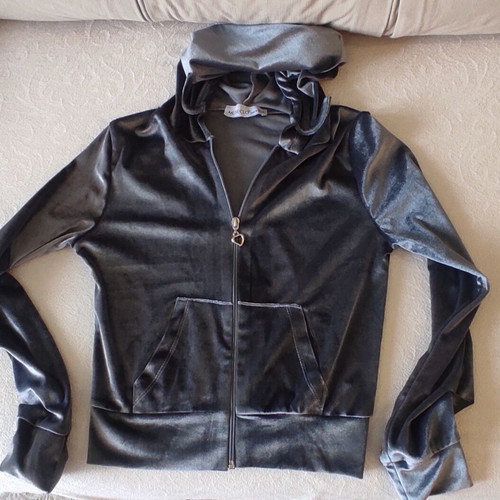 Velour tracksuit set size S grey silver like new by Muse