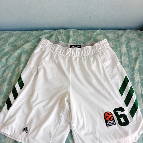 Panathinaikos basketball matchworn shorts adidas 2019 Papagiannis size 4 XL like new
