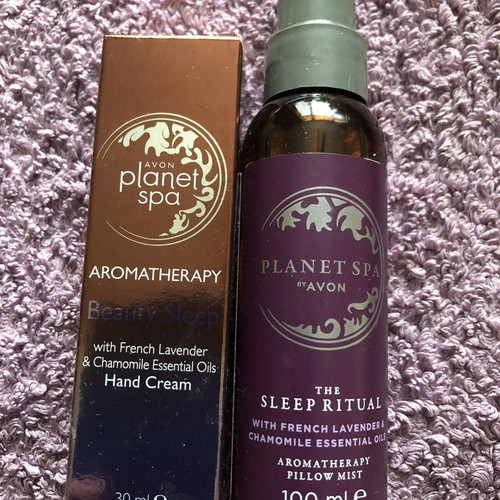 Avon Planet Spa Relaxation and Sleep Set with Pillow Mist and Hand Cream, lavender and chamomile