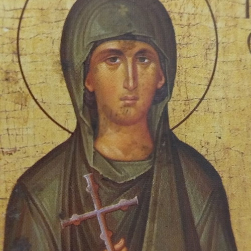 Small wooden icon of Saint Paraskevi used