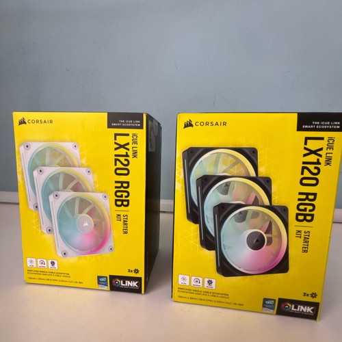 Corsair fans new set of 3 pcs 120mm RGB