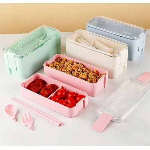 Lunch box modern 750ml with 2 containers and cutlery veraman new
