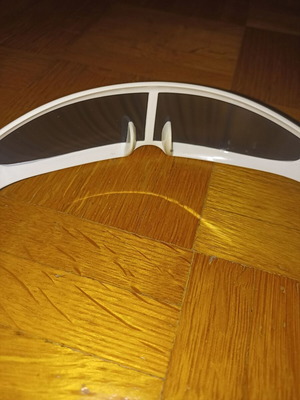 Cyclops glasses visor type with single lens used, white