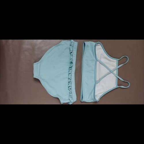 Girls' bikini size 10 like new, turquoise