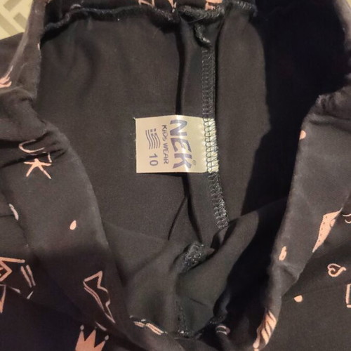 Nek Kids Wear shorts for girls, black, age 10
